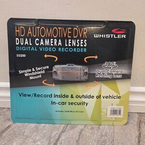 WHISTLER Auto Dash Cam D2200 LCD Screen HD DVR w/32GB MSD Card NEW